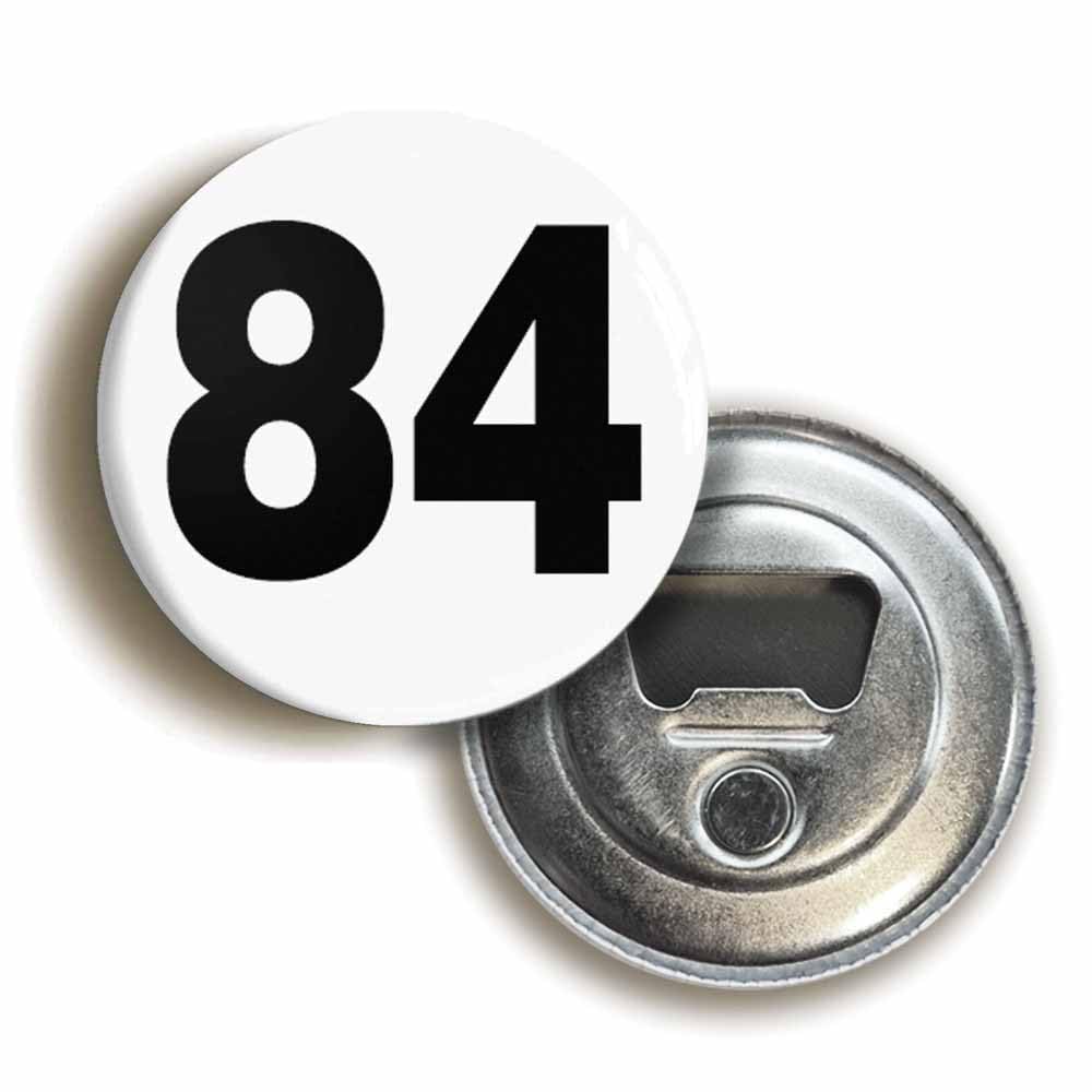Ozorath Plain Number 84 Bottle Opener Fridge Magnet