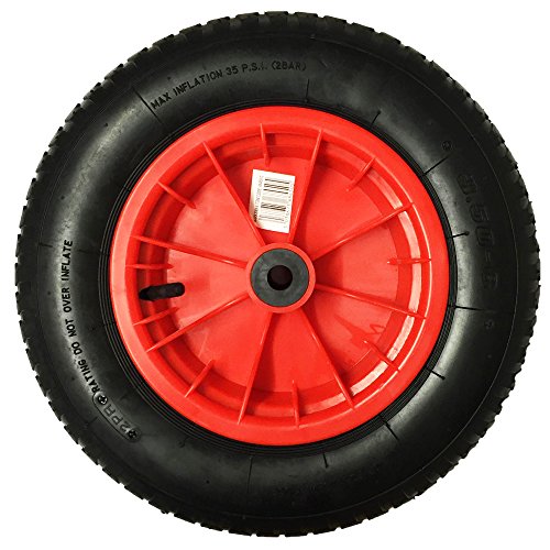 14' Red Sack Truck Trolley Tyre - Rubber Replacement Wheel Barrow Inch Tyre Steel | Emergency...