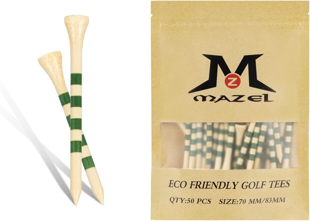 MAZEL Z35 Golf Fairway Woods 5 & Bamboo Golf Tees 50 Packs,Bundle of 2