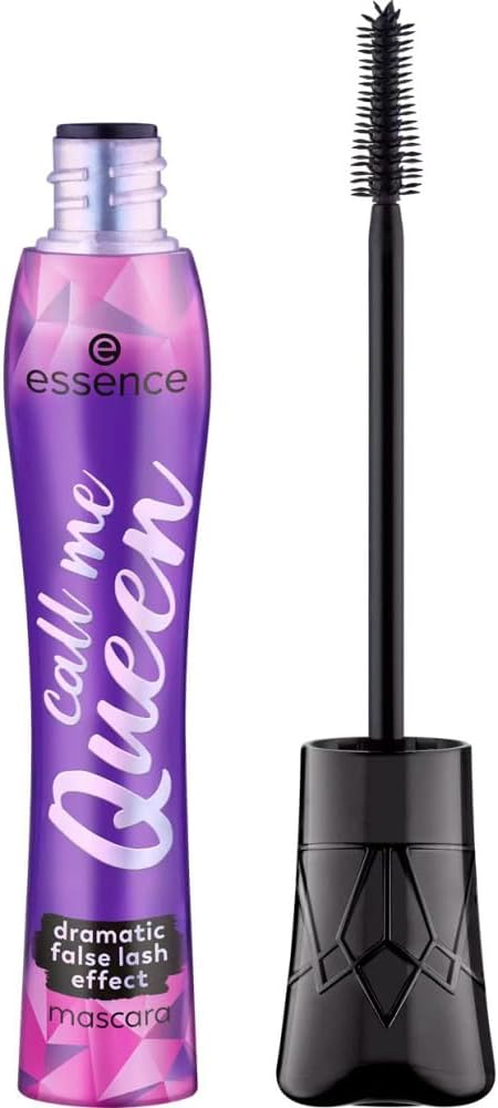 essence call me Queen Dramatic False Laseffect mascara, zwart, volumegevend, definiërend, verlengend, veganistisch, zonder microplasticdeeltjes, nanodeeltjes, zonder parfum, 1 stuk (11,5 ml)