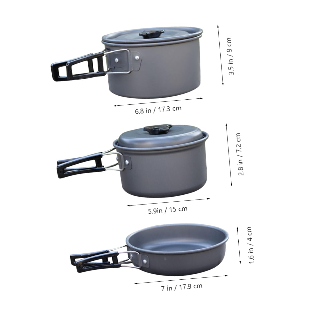 KOMBIUDA Style Camping Pan Portable Folding Cookware Kit for Propane Grill Complete Cooking Utensils