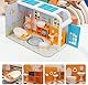 Puppenhaus Möbel Set Badezimmer, 18 Stück Miniatur Möbel Set Badewanne Toilette Waschbecken Schrank Kleiderbügel, Puppenhaus Zubehör Deko 1:12 Puppenhaus Deko für Kinder ab 3 Jahren