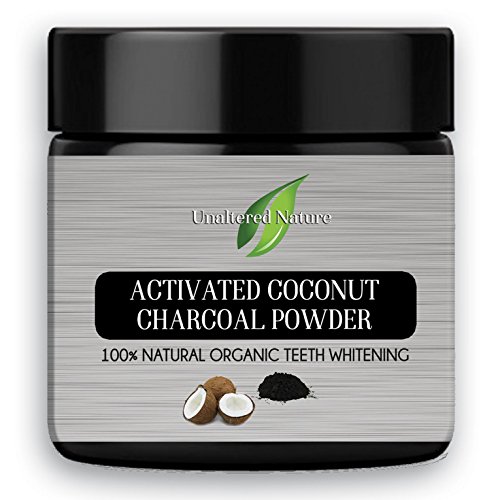 Premium All Natural Teeth Charcoal Whitening Powder - 2.1 OUNCES Activated Coconut Charcoal - Safe Tooth Whitener Solution - Better than Whitening Strips, Teeth Kit, Gel & Whitening Toothpaste