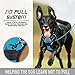 BARKBAY No Pull Dog Harness Front Clip Heavy Duty Reflective Easy Control Handle for Large Dog Walking(Blue,L)