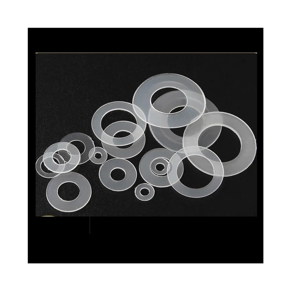 Chaouyyz White Nylon Gasket Insulating Flat Washer M2-M8/M3*7 * 0.5Mm