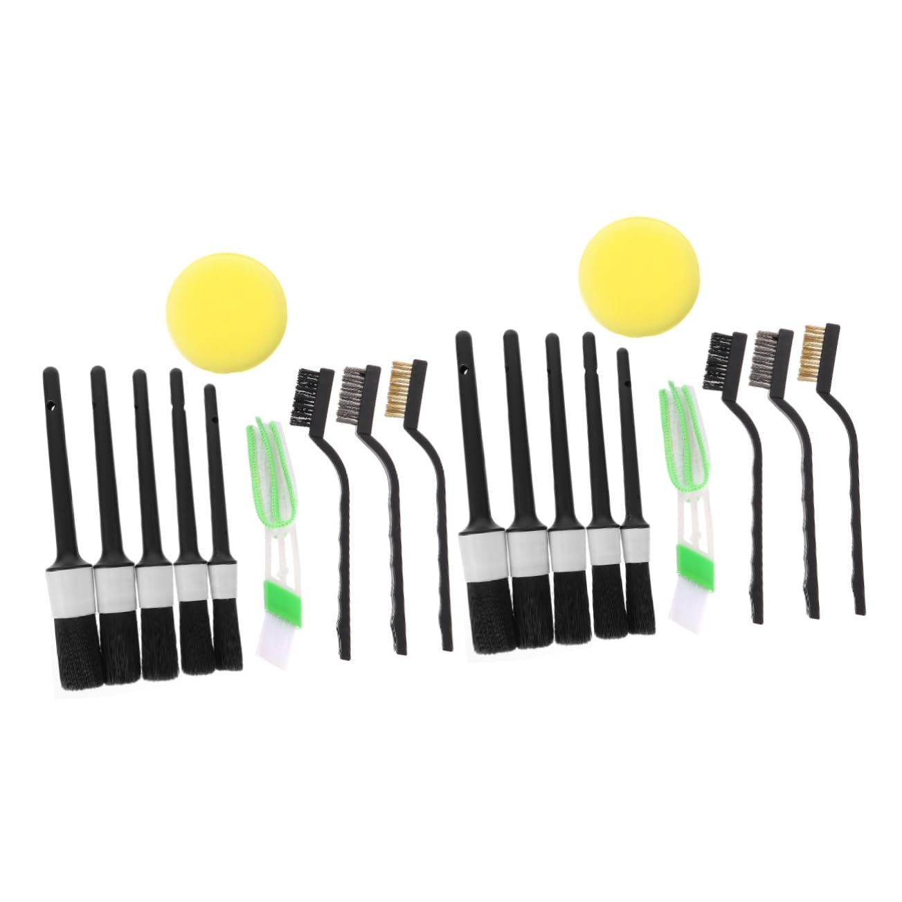 2sets Spazzole per Auto Kit per Pneumatici per Applicatore per Cera per Auto Ed