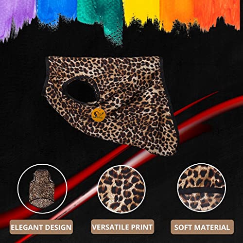 Image of Sage Square Funky Soft Material Dog T-Shirt | Cool /Funky Print Pet | Soft Light Weight | Comfortable & Breathable Dog Clothing | Trendy Vest Outfit (Cheetah Print) (Small - 14inch)