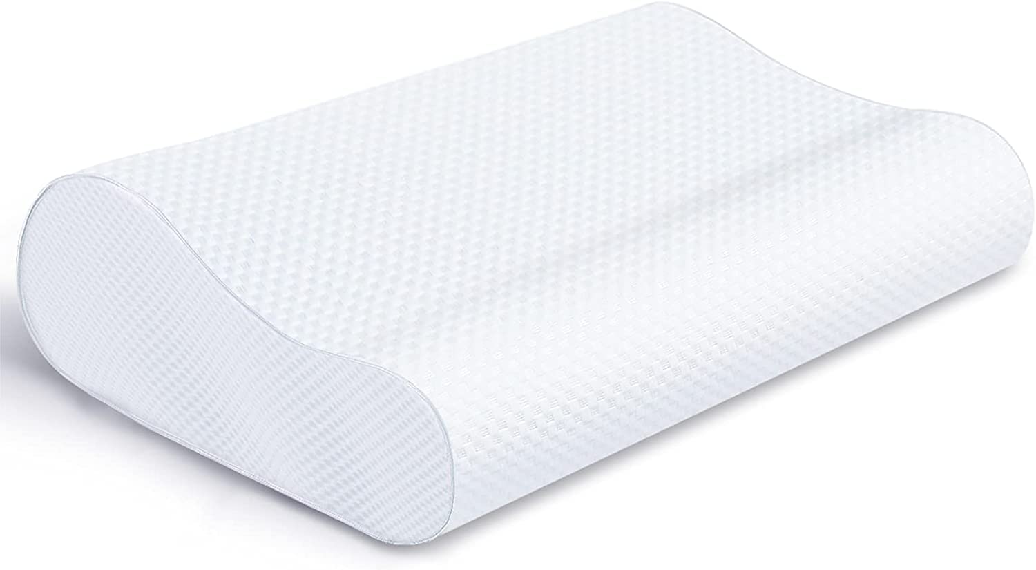 AWH Foam Pillow - Ergonomic Neck Support Pillow for Side and Back Sleepers - Contour Ergonomic Orthopedic Pillow for Back, Side Sleeper - White