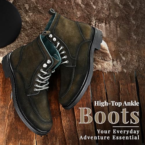 Image of San Frissco Men's Sneaker High Top Ankle Boots for Hikking and Trekking|Round Toe Soft Insole Lace Up Shoes Anti Slip Resistant|Ultra Durable Elegant with Cushioned Footbed