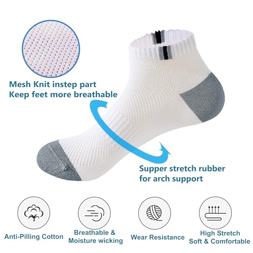 Image of MAGIARTE Womens Cotton Ankle Socks Low Cut Athletic Casual Mutil Color No Show Running Socks for Women