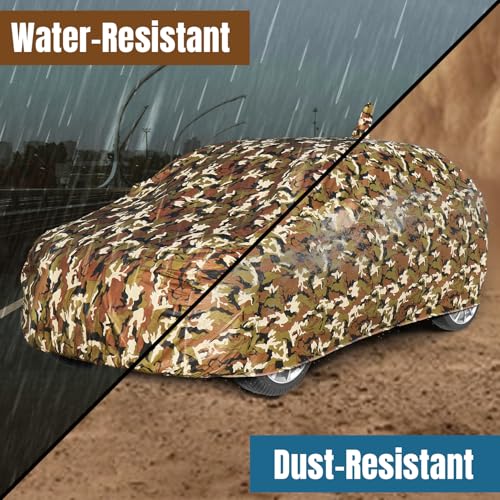 Image of Pivalo Car Body Cover for Hyundai Elite i20 All Models (2014-2020) 100% Waterproof with Mirror & Antenna Pocket Triple Stitched Dustproof Heat Resistant UV Protection (Military /Jungle /Camouflage)