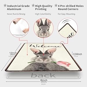 Easter Gifts Funny Bunny Tulip Welcome Vintage Tin Sign for Home Room Yard Garden Party Easter Spring Decor 8x12 Inch (3093) Easter Gifts Funny Bunny Tulip Welcome Vintage Tin Sign for Home Room Yard Garden Party Easter Spring Decor 8×12 Inch 3093