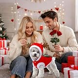 Haustier Weihnachtskostüm, Hundekostüme Weihnachten Elchkostüm, Katze Hund Weihnachtskostüm, Rentier Hundekostüm Pet Hoodies warme Hundemantel für Winter Frühling Weihnachten (L)
