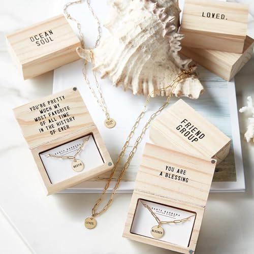 Santa Barbara Design Studio Gold Chain Necklace, Fleur Jewelry, 17"-19" Link Pendant Necklace, Gift Boxed