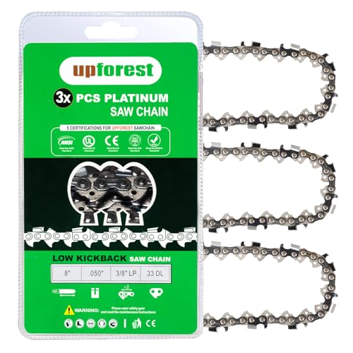 3PC 8 Inch Pole Saw Chain for KOBALT 506891 / KPS 80-06 / KPS 80-07 / KPS 80-08 Polesaw