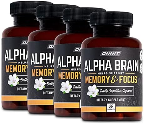 ONNIT Alpha Brain (120ct) - Over 1 Million Bottles Sold - Premium Nootropic Brain Supplement - Focus, Concentration & Memory - Alpha GPC, L Theanine & Bacopa Monnieri