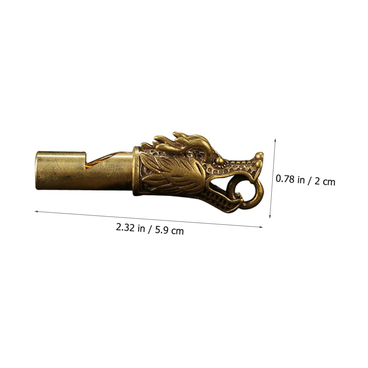 STOBOK 9pezzi Fischietto di Emergenza Rame con Motivo Drago per attività Outdoor e Competizioni Sportive Accessorio Resistente e Corrosione Suono Forte per Situazioni di Emergenza