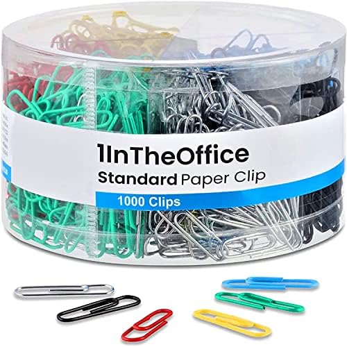 1InTheOffice Paper Clips Medium Size, Paper Clips No.1