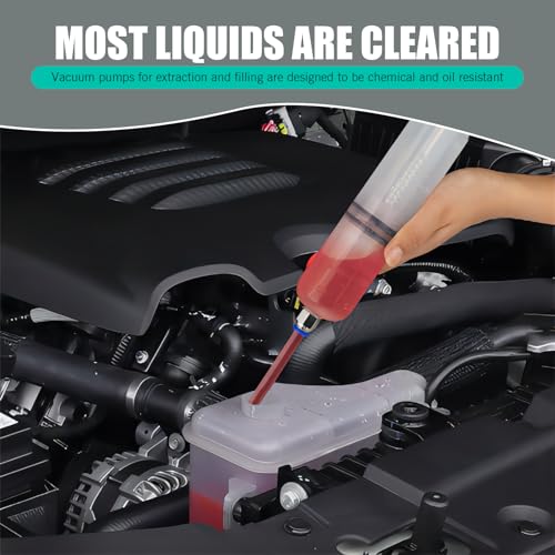 leechio Kit de bomba de óleo manual para carro de 1 peça, 43.4 cm 198.4 g (200CC) Aspirador de fluid