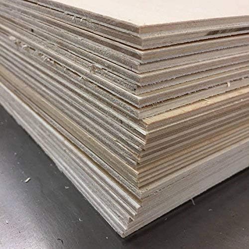1/8" (3mm) Baltic Birch Plywood 12" x 20" sheets (22 sheets) perfect for your Glowforge Laser