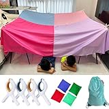 Magic Fort Building Kit for Kids with CPC Certification - Large Lightweight Blanket Fort Making kit and Clips - Portable Playhouse Play Tent Fort - Indoor/Outdoor Girls/Boys Toys Ages 4-5 6 7 8-12