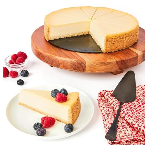 David's Cookies Original Ny Style Cheesecake 10" - Pre-sliced 14 pcs. Creamy Cheesecake Topped With Clumps of Chewy Pecans Drenched In A Coating Of Caramel, Fresh Bakery Dessert Great Gift Idea for Women, Men and Kids Cheesecake For Delivery