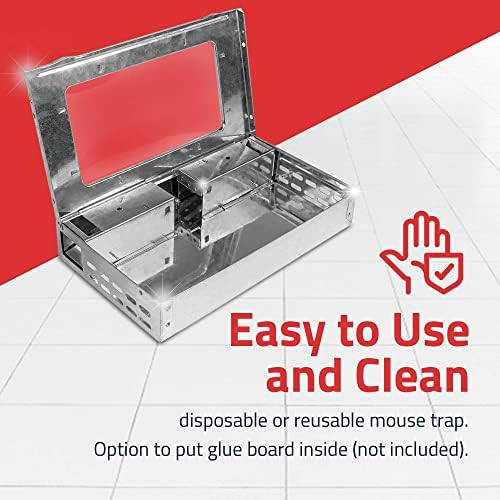 Mouse Trap Multi-Catch and Release Humane with See-Through Window Lid, Non-Lethal Mouse Traps for Indoor and Outdoor Use, Catches Up to 30 Mice Per Pack, Pack of 2 - 5
