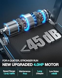 WELLFIT Foldable Treadmill for Home - 400LBS Capacity Folding Treadmills with Handlebar,4.0HP Auto Incline Heavy Duty Treadmill Heart Rate Sensor, LED Display, App Control