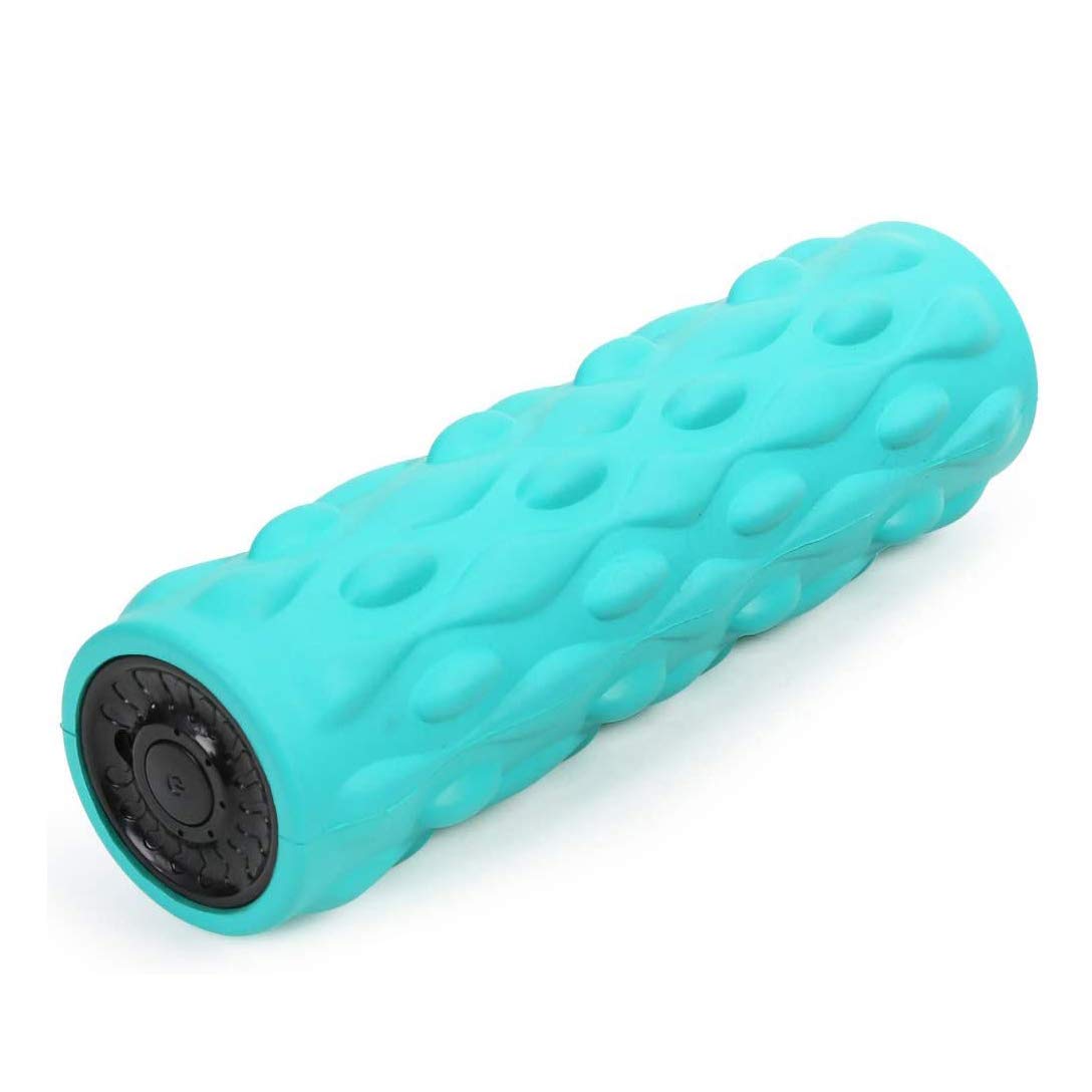 GZD Elektrische Yoga Säule, vibrierende Massage Ball, Fitness Yoga Foam Roller Deep Tissue Triggerpunkt-Therapie, Schmerz Mitteilung,Grün