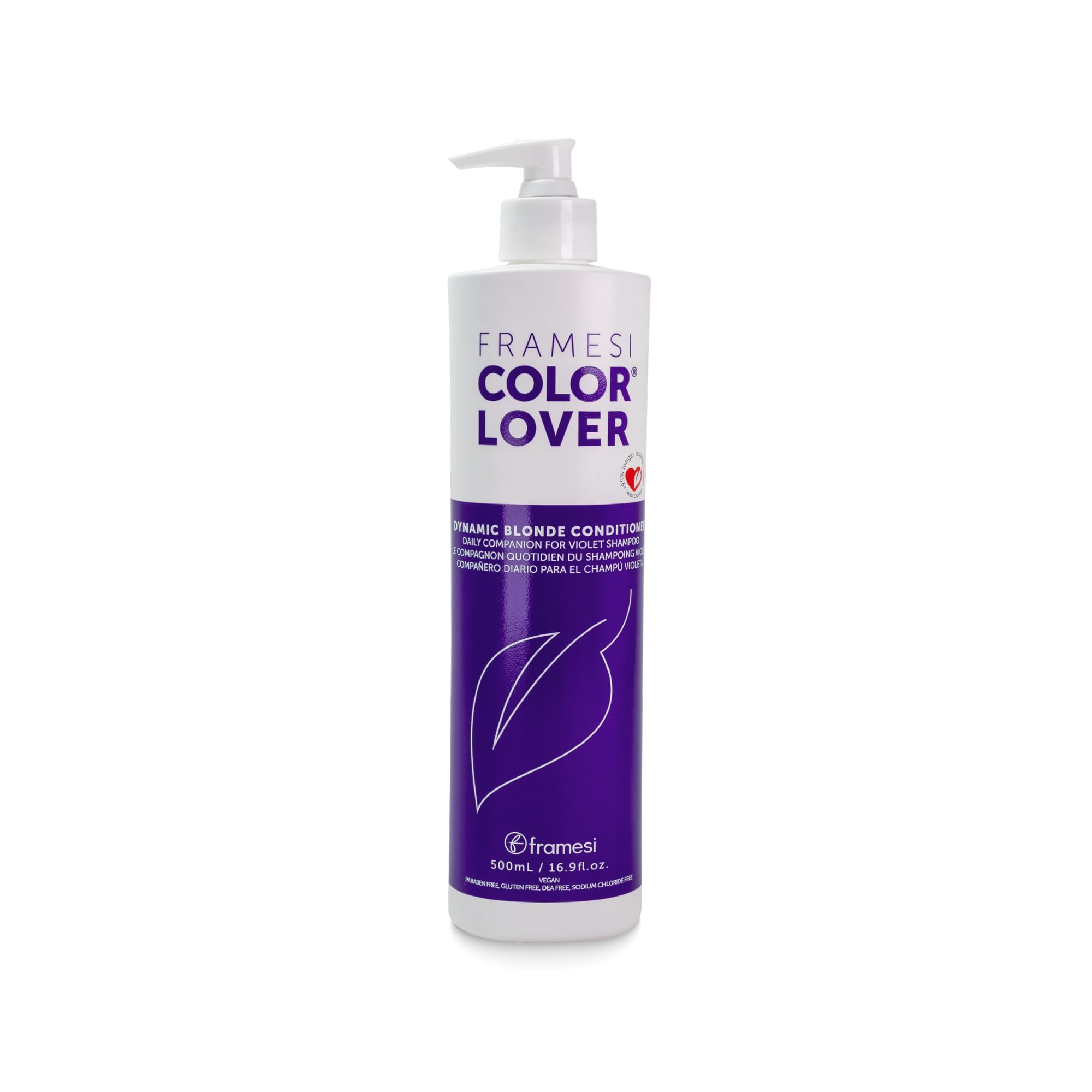 Framesi Color Lover Dynamic Blonde Conditioner, Purple Conditioner, Sulfate Free Conditioner, Color Treated Hair