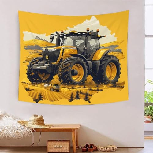 Tapiz de pared KaleidoKit de tractor en 3D para decoración estética de habitaciones, 150x200cm