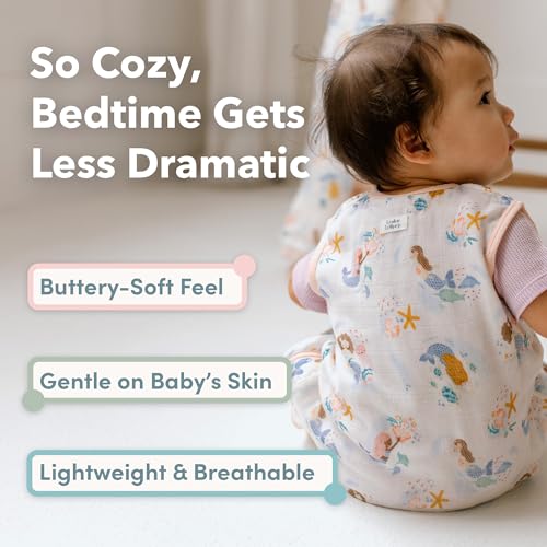 Image of Loulou Lollipop Lightweight Muslin Wearable Baby Blanket Sleeping Bag, Unisex Infant Toddler, 0.5 TOG, 2-Way Zipper Sleepsack
