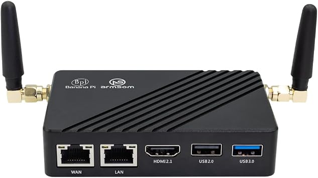 WayPonDEV Black Metal Case for Banana Pi BPI-M7 LPDDR4x Open Source Single Board Computer, Metal Heat Shell for BPI-M7 Rockchip RK3588 CPU SBC 6Tops NPU Linux Development Board Metal Case1