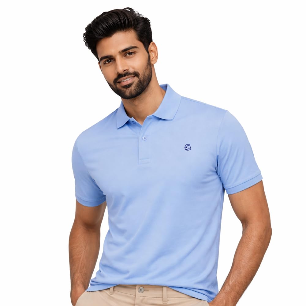 Regular Fit Polo T Shirt for Men | Half Sleeve and Breathable Quick Dry Fabric | Casual Polo T Shirt for Men-image-12