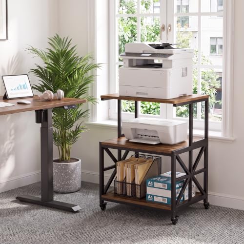 Image of GreenForest Large Printer Stand with Wheels, 23.6 inchx18.9 inch Printer Table