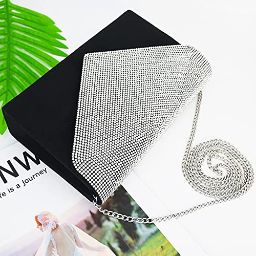 Image of Evening Bags Women Clutch Purse Small Cute Classic Envelop Crossbody Handbag for Formal Wedding Party with Detachable Chain