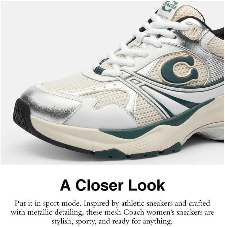 Coach Womens Coach Mesh Sneaker - Image 4