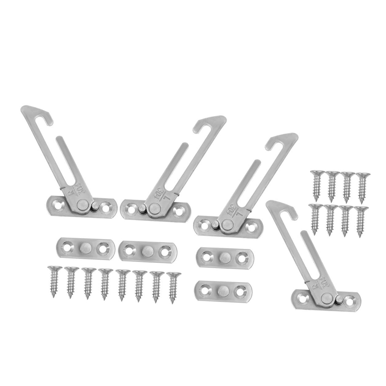 Operitacx 12 Pièces Limiteur de Fenêtre Acier Inoxydable Verrou de Sécurité pour Ouverture Contrôlée Butée Résistante et Facile à Installer pour Fenêtre