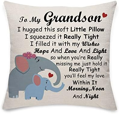 COEROW Nanny Gift From Grandson Granddaughter Pillow Cover Pillow Cases Cushion Cover Hug Pillow Cover Pillow Protector to Grandma for Mothers Day Christmas Thanksgiving Day Gift (Nanny)