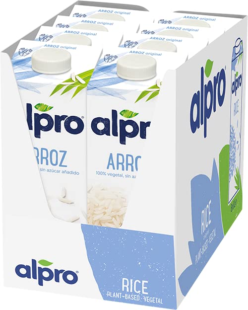Alpro Bebida Vegetal de Arroz - Pack de 8 x 1L