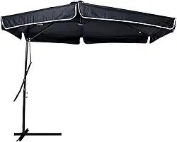 Ombrelone Lateral 3m Suspenso Regulável Alavanca Oslo Preto 820700 Bel