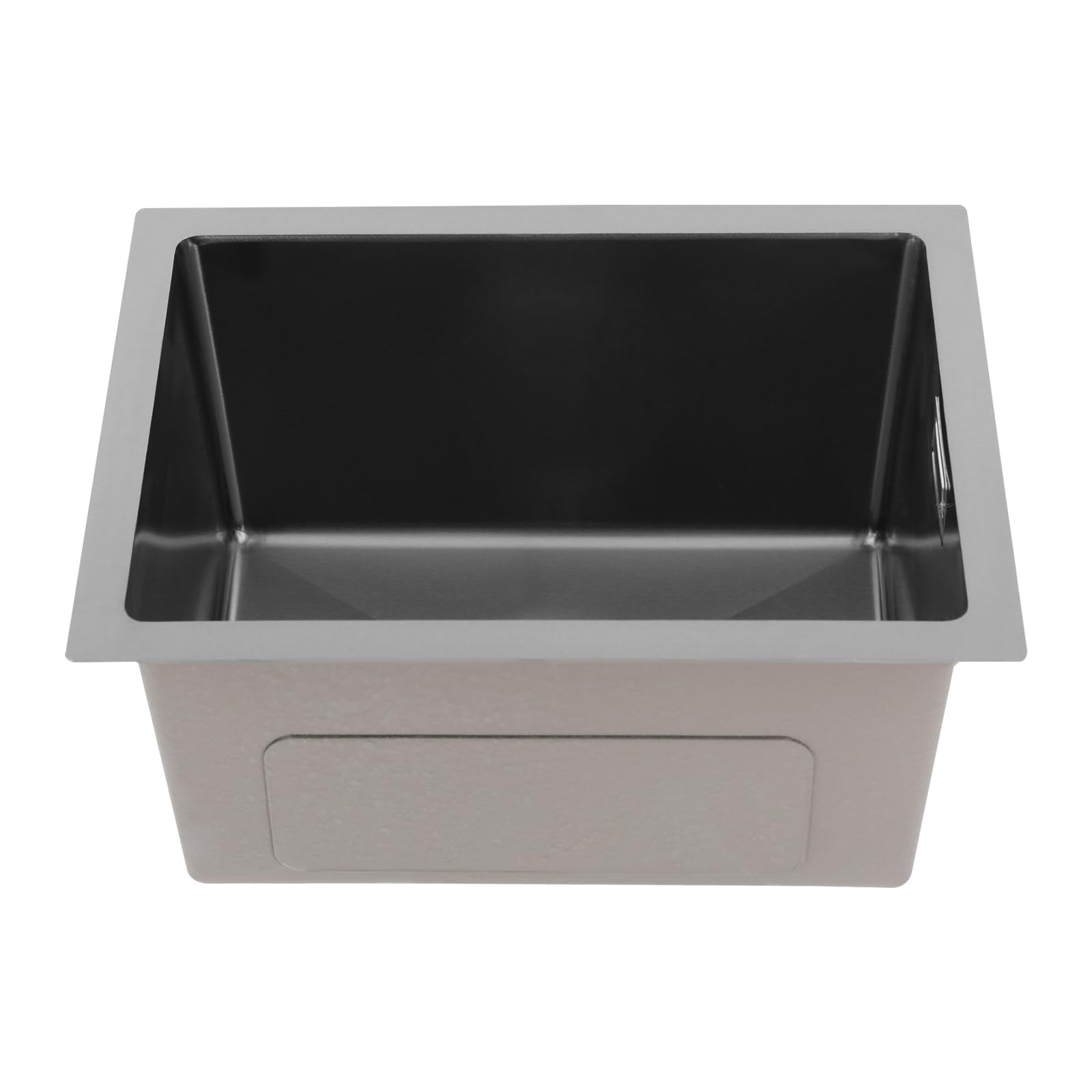 Lavello da incasso in acciaio inox, 30 x 40 x 20 cm, moderno lavello da cucina, rettangolare, in acciaio inox, piccolo (nero)