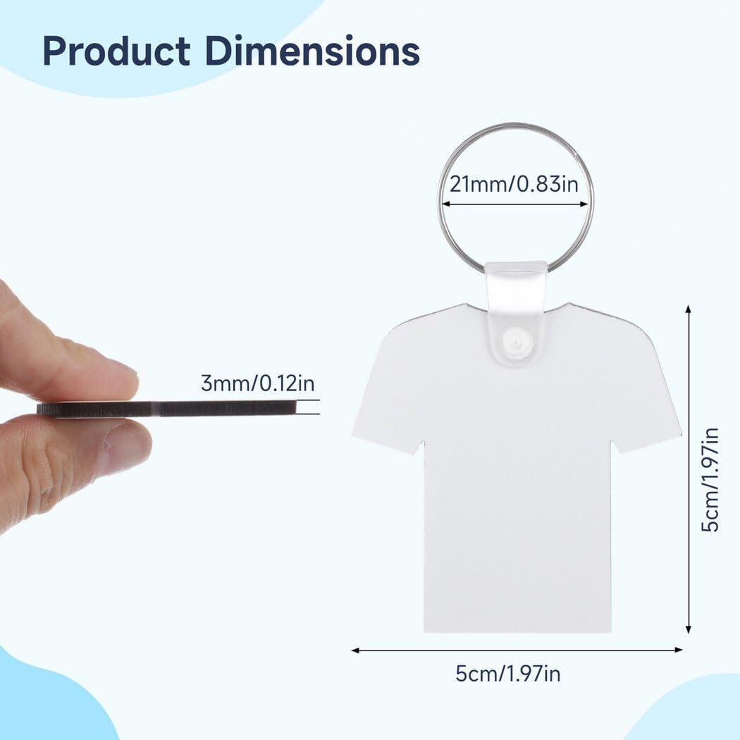 Lnrueg 40 Pcs Sublimation Keychain Blanks, MDF Double-Sided Heat Transfer Football Key Chains, Printable Blank Keychains with Rings and Clips for DIY Crafts - Image 6