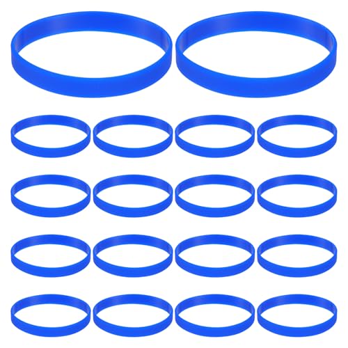 Hemobllo Pulseras de Silicona Azul Oscuro Elásticas 60 Piezas, Pulseras Deportivas Hipoalergénicas para Eventos y Fiestas, Bandas Elásticas Ajustables para Adultos