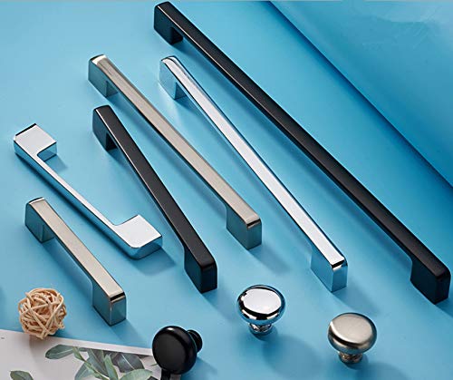 Zinc Alloy Matt Black Handle Cabinet Door Handles and Pulls Cupboard Wardrobe Kitchen Drawer Knobs(Hole Centers 160mm) - Image 4