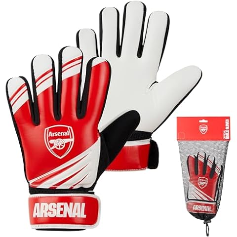 Arsenal Kids Goalkeeper Gloves - Size 5 or 7 Cover