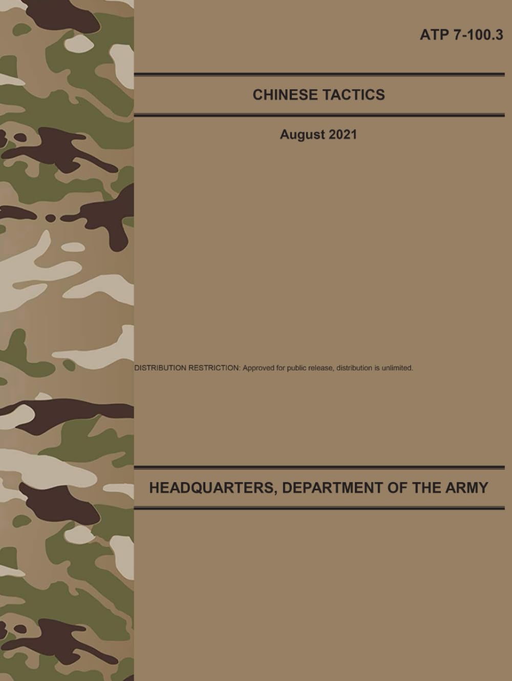 ATP 7-100.3 Chinese Tactics: Includes Change 1: Nov. 2021