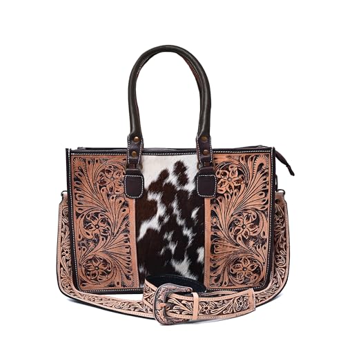 Bolso de mano de cuero natural para mujer Merbaa miniatura 1