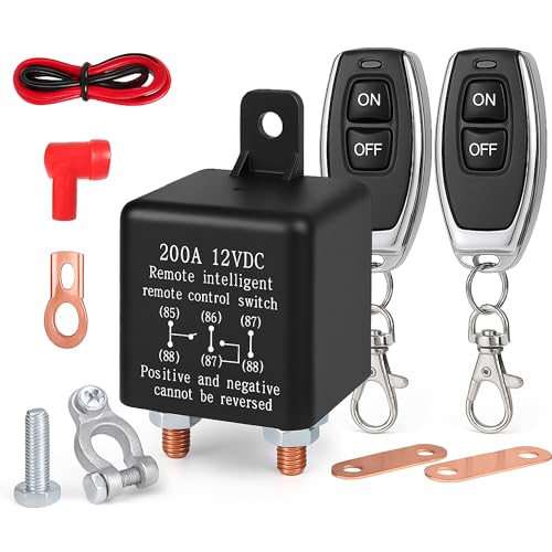 Batterie Trennschalter 12V 200A mit Fernbedienung Drahtloser Batterieschalter Funk Hauptschalter für Auto LKW Wohnmobil Boot RV
