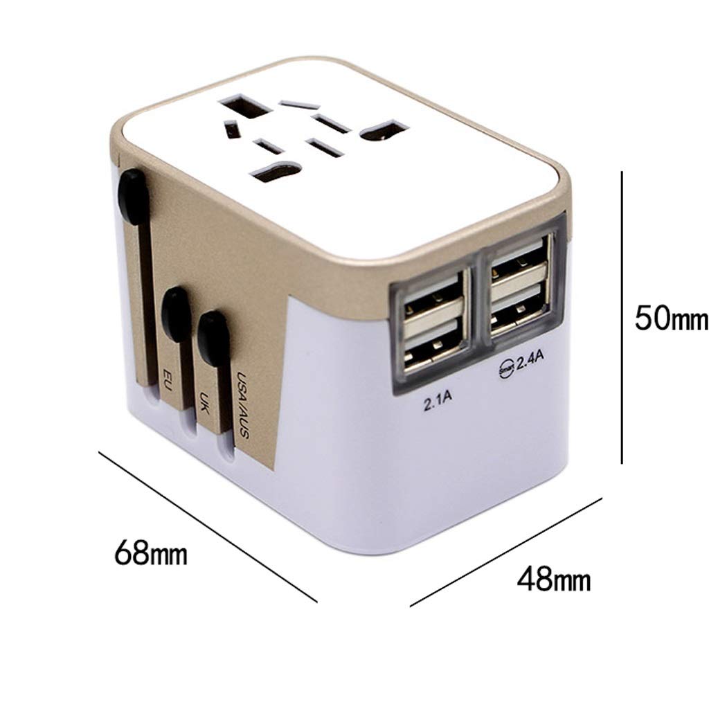 Na całym świecie adapter wtykowy Universal, International Power Adapter, konwerter wtyczek z Usb. Adapter podróży portów. (Color : C, Rozmiar : 6 * 5 * 5cm)